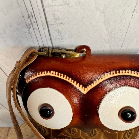 Genuine Leather Owl Wristlet Wallet Leather Coin Purse NEW FAST SHIP - Picture 6 of 8